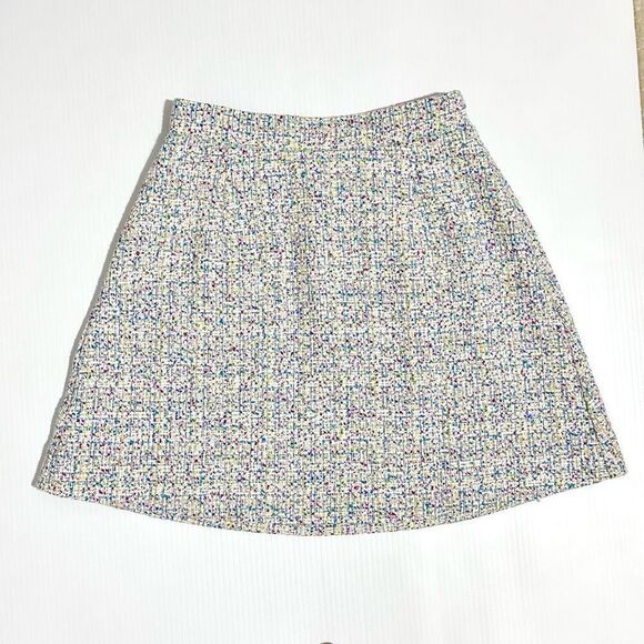 Hill House Olivia Rainbow Tweed Short A Line Skirt XS Preppy Twee Whimsigoth - Picture 7 of 12